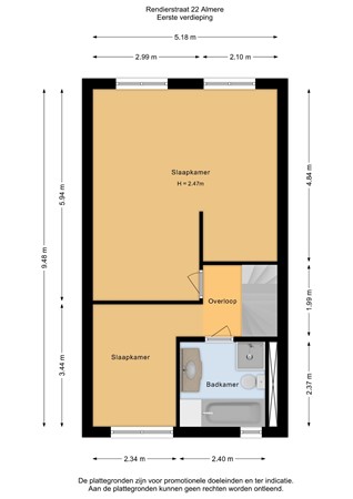 Floorplan - Rendierstraat 22, 1338 KJ Almere